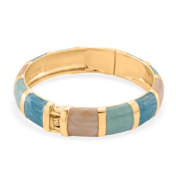 Emaillierter Armreif, Legierung, goldfarbener Beschichtung, ca. 18 cm image number 5