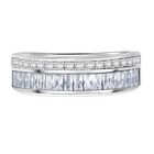 Lustro Stella Weißer Zirkonia Ring 925 Silber rhodiniert (Größe 19.00)