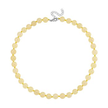 Heliodor Farbiger Quarzit Halskette, ca. 45 cm + 5 cm Extender, 316L Edelstahl ca. 270.00 ct