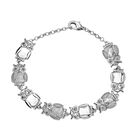 Designer-Stil Eulearmband, Silberfarben ca. 19 cm ca. 20,00g