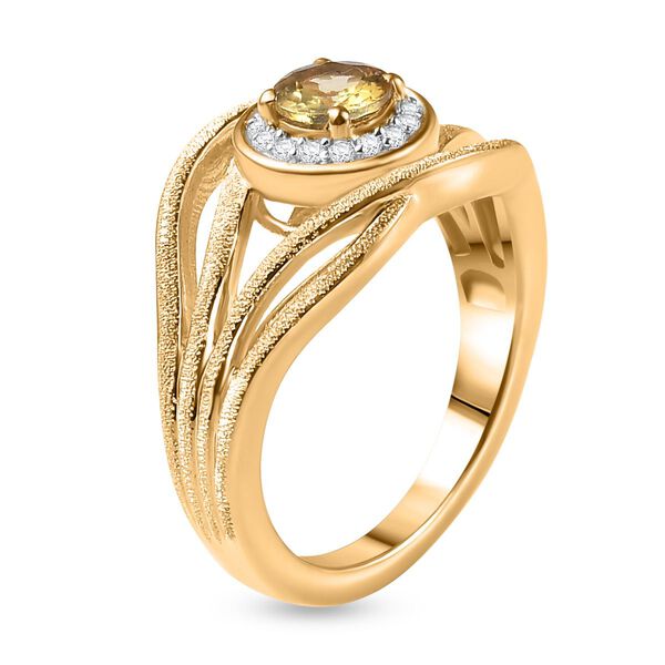 AA Nat&uuml;rlicher, goldener Tansanit Ring, ca. 0,69 ct. image number 4