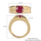 Afrikanischer Rubin-Ring, (Fissure gefüllt), 925 Silber vergoldet image number 5