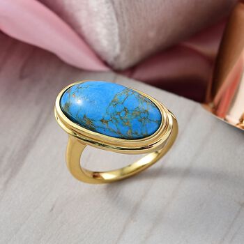 EverTrue blauer T&uuml;rkis Ring - 8,49 ct.