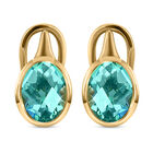Pfau Triplett Quarz-Ohrringe, 925 Silber vergoldet ca. 4,04 ct