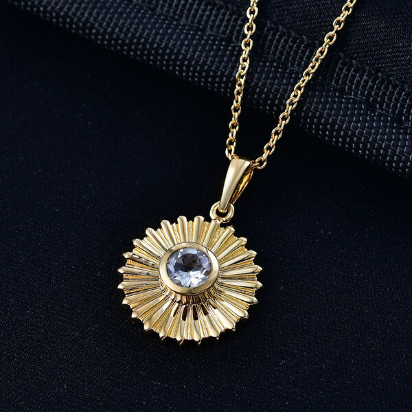 EverTrue wei&szlig;er Topas Anh&auml;nger mit 50cm Kette - 1,10 ct. image number 1