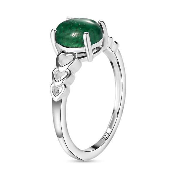 Grüner Aventurin Ring und Anhänger, 925 Silber ca. 3,13 ct image number 5