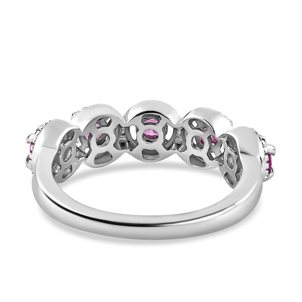 Afrikanischer Rubin (Fissure gefüllt) Ringe 925 Silber platiniert (Größe 16.00) ca. 0,88 ct image number 6