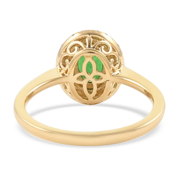 ILIANA AAA Tsavorit Granat und SI GH Diamant Ring- 1,05 ct. image number 4