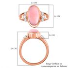 AA rosa Opal und Zirkon Ring - 3 ct. image number 6