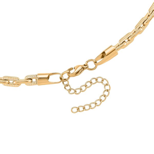 K&ouml;nigskette, Reiner Edelstahl, ca. 50 cm, Goldfarben image number 7