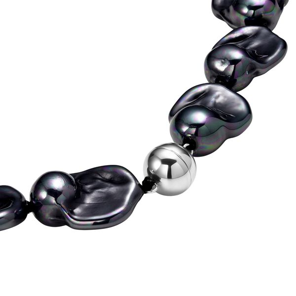 Pfaufarbene Fancy Muschelkernperle 50cm Halskette image number 5