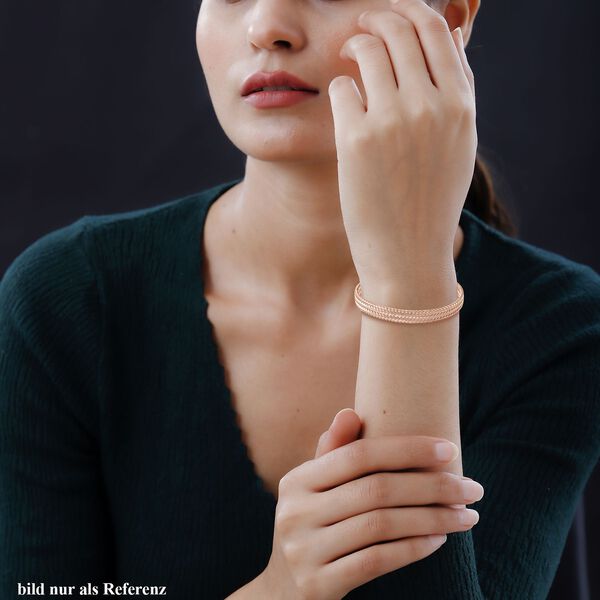 Flexibles Edelstahl Armreif, ca. 12,00g, rosévergoldet image number 3