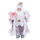 Weihnachtsmann, Deko Figur, Größe 45 cm, Rosa und Weiß