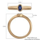 AA Tansanit Solitär Ring 925 Silber vergoldet  ca. 0,27 ct image number 6