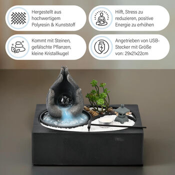 DIY Wasserbrunnen mit Hand, grau
