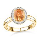 AA Ceylon kaiserlicher Granat und Diamant-Ring - 1,66 ct. image number 3