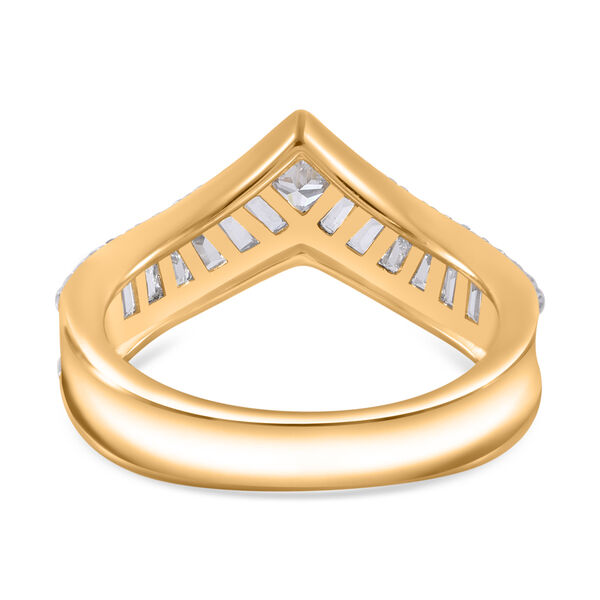 LUSTRO STELLA Wei&szlig;er Zirkonia-Ring, 925 Silber Gelbgold Vermeil - 1,54 ct. image number 5