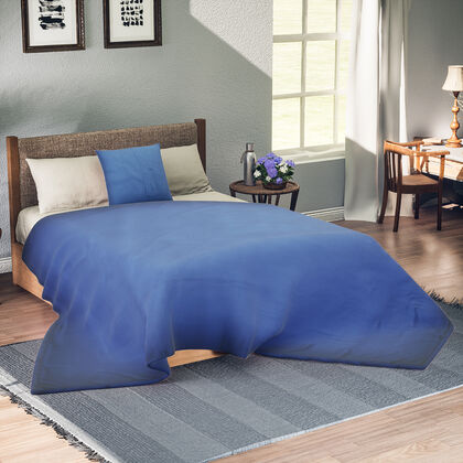 2-teiliges Bambus-Bettbezug-Set, 100% Bambus, Gr&ouml;&szlig;e: Bettdecke: 135x200 cm, Kissen: 80x80 cm, marineblau