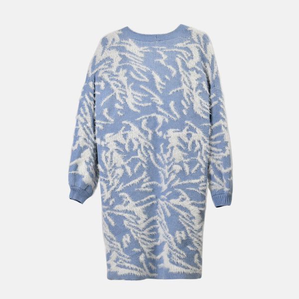 Flauschiger Cardigan in blau, Einheitsgr&ouml;&szlig;e image number 2