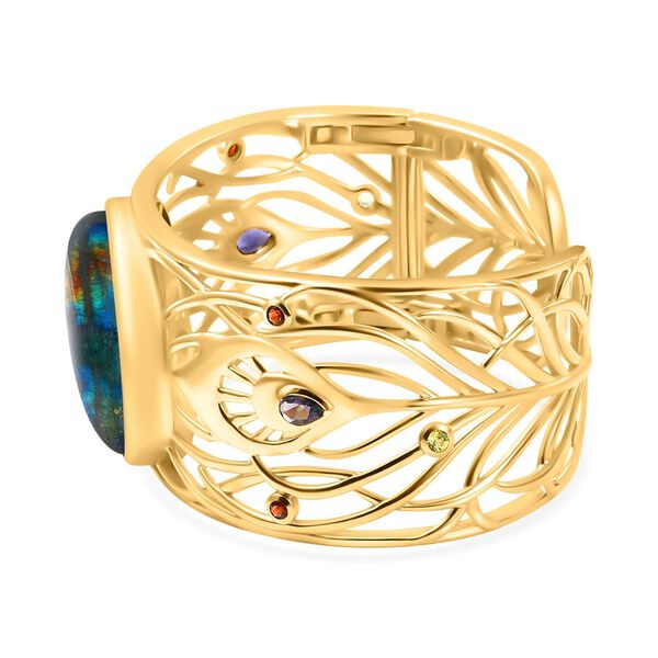 Labradorit und Multi-Edelstein-Armreif, 19 cm - 84,95 ct. image number 4