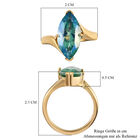Pfau Triplett Quarz Ring 925 Silber vergoldet  ca. 3,96 ct image number 6