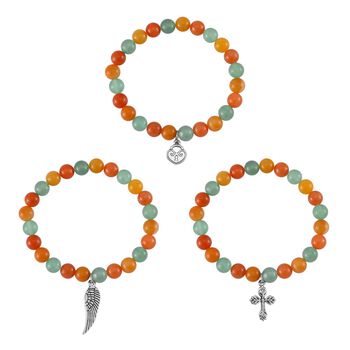 3er Set - Aventurin Edelsteine Armband ca. 249.00 ct