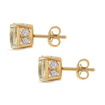 D&rsquo;Joy AA Prasiolith und Zirkon Ohrringe - 5,49 ct.