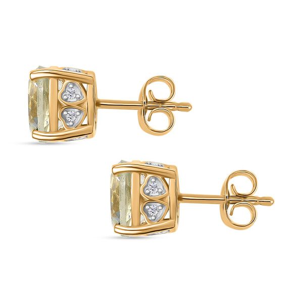 D’Joy AA Prasiolith und Zirkon Ohrringe - 5,49 ct. image number 3