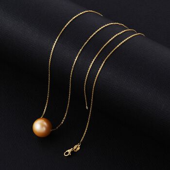 AAA goldene S&uuml;dsee Perle 45cm Halskette in 750 Gelbgold