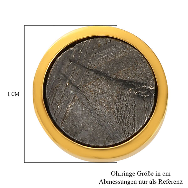 Meteorit Ohrstecker 925 Silber vergoldet ca. 6,14 ct image number 5