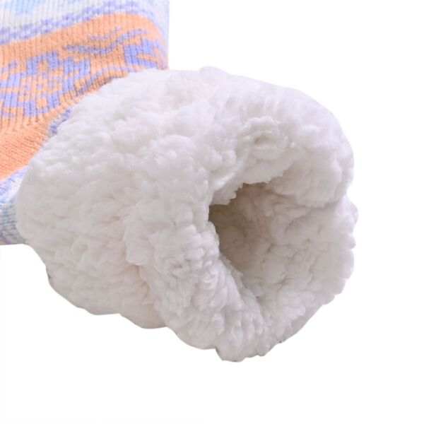 2er-Set rutschfeste Wintersocken mit Sherpa-Futter, (Gr&ouml;&szlig;e 36-41), Apricot und hellblau image number 2