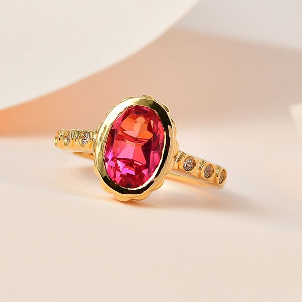 Sunset Triplett Quarz und Zirkon Ring - 2,59 ct. image number 2