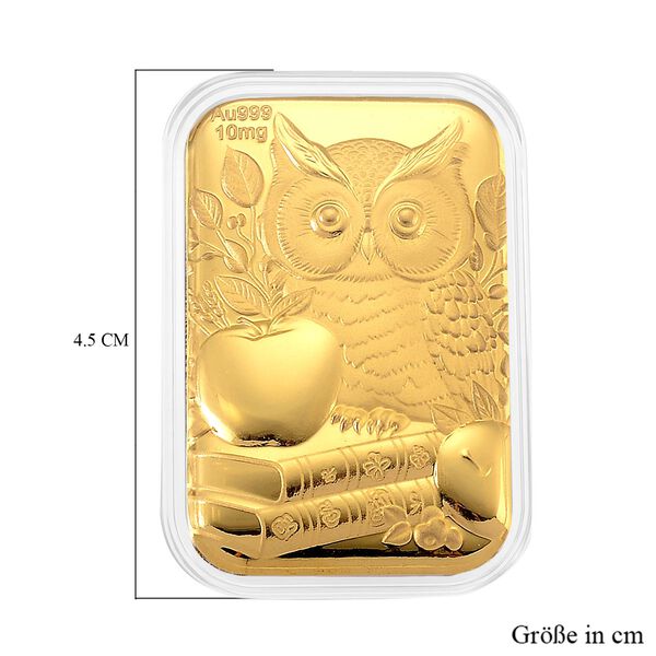 999er Goldbarren mit Eulenmotiv, 10mg image number 5