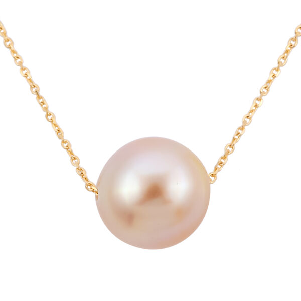 ILIANA - goldene S&uuml;dsee Perlen-Solit&auml;r-Anh&auml;nger mit Kette in 750 Gelbgold image number 4