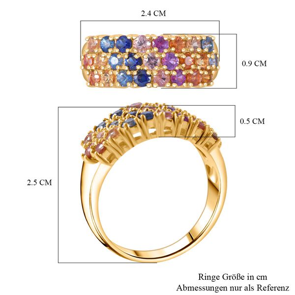AA mehrfarbiger Saphir-Ring - 2,09 ct. image number 5