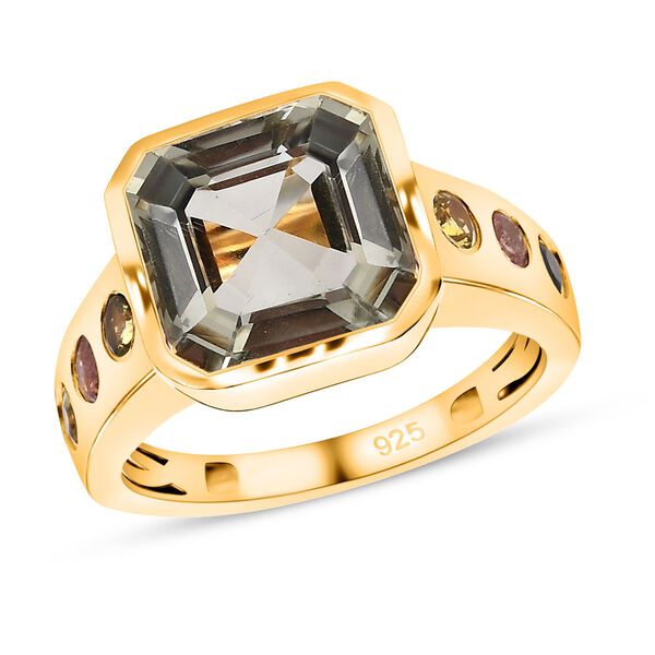 Prasiolith und Mehrfach-Turmalin-Ring - 5,26 ct. image number 4