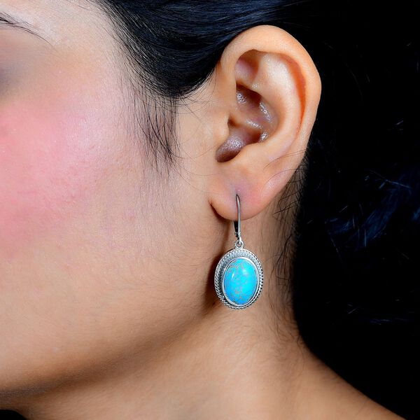 Blaue Türkis-Ohrringe image number 3