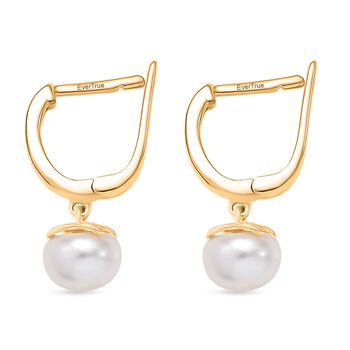 EverTrue wei&szlig;e S&uuml;&szlig;wasser Perle Ohrringe