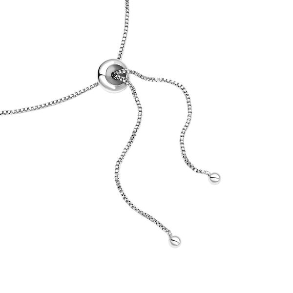 Simuliertes, wei&szlig;es Perlen und Zirkonia-Armband - 1,50 ct. image number 5