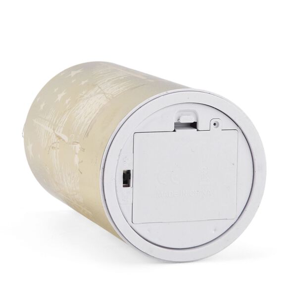 Wintertraum-Kollektion - LED-Tischlampe mit Drehfunktion, Rentier- und Tannenbaum-Motiv, Gold image number 4