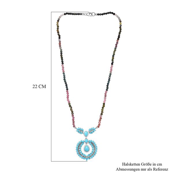AA Sleeping Beauty Türkis und mehrfarbige Turmalin-Halskette 45 cm - 33,89 ct. image number 5