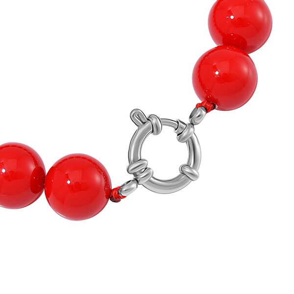 Rotes Muschelkernperle Armband image number 4