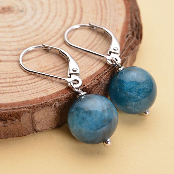 Neon Apatit Ohrringe, 925 Silber rhodiniert ca. 17,00 ct image number 2