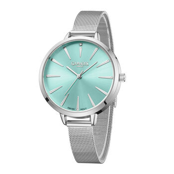 Gamages Of London Spectacle Schweizer Uhrwerk Diamant Set Damenuhr -  Blau