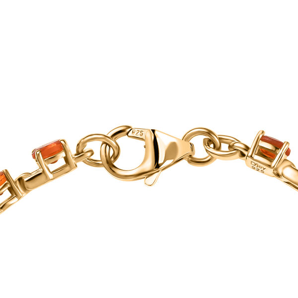 D'Joy AAA Blaze Feueropal Armband ca. 19 cm 925 Silber 750 Gelbgold Vermeil ca. 2,99 ct. image number 3