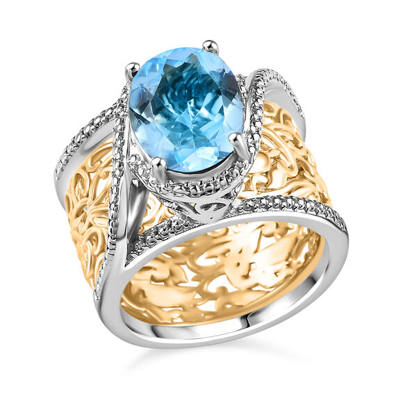Himmelblauer Topas-Ring - 7,18 ct. image number 5