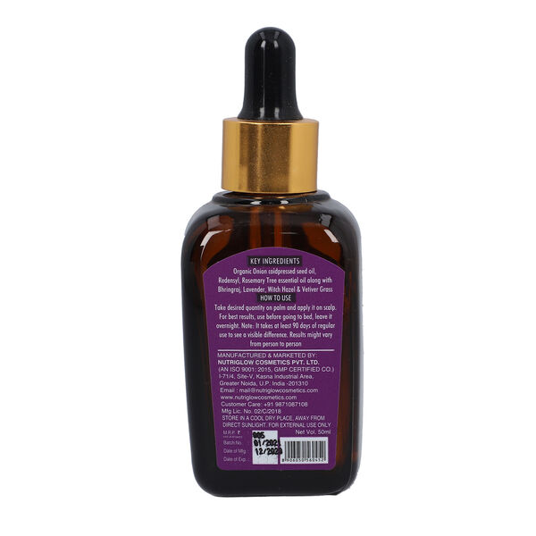 NutriGlow - nat&uuml;rlicher Zwiebel Haar-Nachwuch Booster, bestes Zwiebel Haar-Serum f&uuml;r das Haarwachstum, 50ml image number 3