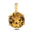 Citrin Anhänger 925 Silber 750 Gelbgold Vermeil ca. 9,42 ct.