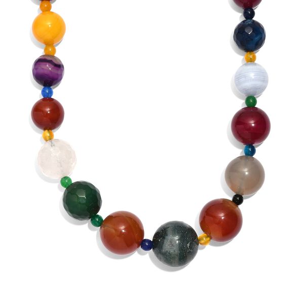 Multi Edelstein Halskette, 45cm - 410 ct. image number 0