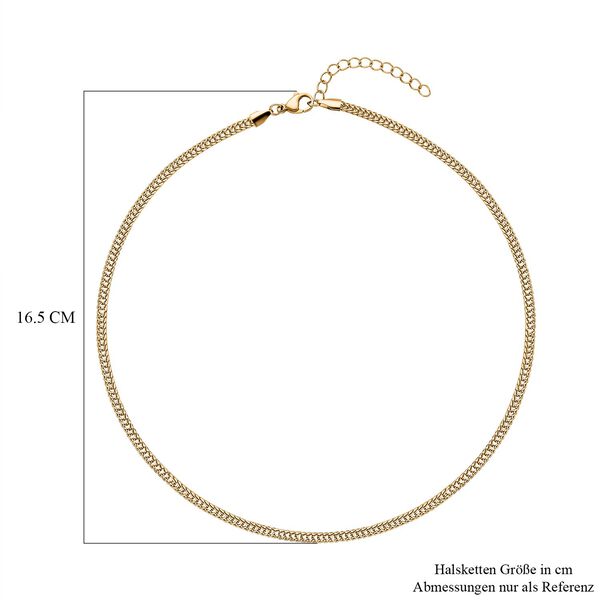 Panzerkette, ca. 50 cm, Edelstahl, ca. 9,10g, goldfarben image number 5